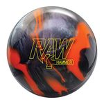 Hammer Bowling Products Raw PRE-DRILLED Bowling Ball- Orange/Black 15lbs