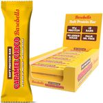 Barebells Protein Bars - 12 Count, 16g High Protein Treats – Sugar Free Chocolate Nutrition Bar, Low Carb – On The Go Breakfast or Post-Workout Snack (Caramel Choco)