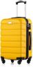 COOLIFE 20 Inch Carry On Suitcase for EasyJet, ABS+PC, Hardshell, Lightweight Durable Travel Cabin Luggage with 360°Rubber Spinner Wheels, YKK Zipper, Telescopic Handle, TSA Lock, Lemon Yellow