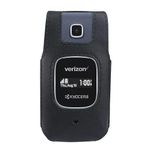 BELTRON Leather Fitted Case for Kyocera Cadence 4G LTE S2720 Verizon Flip Phone - Features: Rotating Belt Clip, Screen & Keypad Protection, Secure Fit - Black