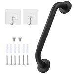 30cm Anti Slip Safety Hand Grab Bar,Stainless Steel Bathroom Balance Bar,Oil Rubbed Black Hand Rail Support,Handicap Elderly Injury Senior Assist Bath Handle,Wall Concealed Handle with Sticky Hook