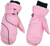 HKSICHENGKEJIUK Kids Ski Mittens Waterproof Snow Gloves Child Winter Thermal Snowboard Mittens Warm Fleece Lined Gloves for Outdoor Skiing Snowboarding Toddler Girls Boys Age 3-8 Years Old