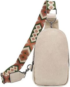 Long Keeper Bolso de Pecho Cuero Sintetico Bandolera de Pecho Viaje para Mujer Niña Casual Mochila Cruzada Pecho Impermeable Crossbody Sling Bag