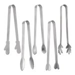 5Pcs Sugar Tongs U Shaped Serving Tongs Stainless Steel Kitchen Tongs Ice Sugar Tongs Sweet Food Tongs Mini Candy Bar Cube Tongs for Food Sweets Bread Cake Tea Coffee Bucket Kitchen Bar Wedding Party