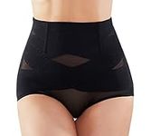 SIMIYA Women Tummy Control Knickers High Waisted Shapewear Slimming Underwear Comfort Body Shaper (M) Black