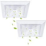 Baquler Exhaust Bathroom Fan Cover Bathroom Ceiling Fan Grille with Springs Plastic Replacement Vent Fan Fits Models 663 670 671 675 688 689 Ventilation Fan Plastic Cover White(2 Pcs,12 x 12'')