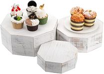 Hacaroa Set of 3 Wood Cupcake Stand