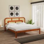 wakeup INDIA Solid Wooden Bed Queen Size | 3 Years Warranty | Zenitha Sheesham Wood Bed Without Storage | No Noise Zero Disturbance Partner (Size-78X60 inch, Maharani Color Finish, DIY Assembly)