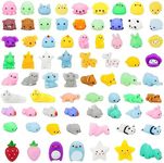 Vtopmart 72 Pcs Mochi Squishy Toys for Kids, Christmas Party Favors for Kids Kawaii Loot Bag Fillers, Classroom Prizes, Birthday Gift, Goodie Bag Stuffers