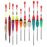 OriGlam Fishing Float Fishing Floats Bobbers, Trout Float Wood Slip Fishing Bobbers Fishing Floats and Bobbers, Spring Oval Stick Slip Floats