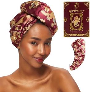 Kitsch Harry Potter x Microfiber Hair Towel Wrap for Women – Ultra Absorbent Microfiber Bath Towels for All Hair Types, Anti-Frizz Hair Wrap, Great Hair Products Gift for Women – Gryffindor