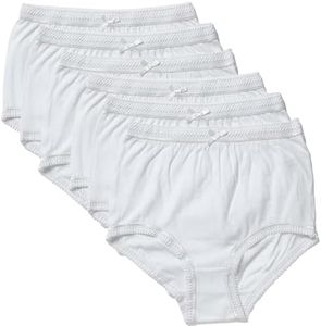 Undercover Ladies 100% Soft Jersey Cotton Full Coverage Everyday Briefs Knickers Underwear (3 or 6 Pack), 6 Pack - White, 16-18