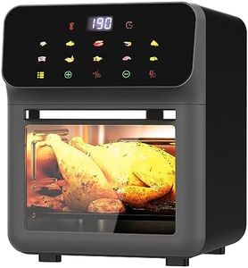 ADVWIN Air Fryer, 10 in 1 Digital Air Fryer Oven, Electric Kitchen Oven, Large Window Visual & LED Digital Touch Oven Fryer, Safe Auto Power-off Mode | One Touch Start| 10L Family Size| Black