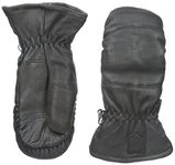 Hestra Leather Box Mitt, Black, 7