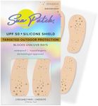 Sun Patch Under-Eye UV Protection Patches – Sparkle Sun Kiss Gold – Reusable UPF 50+ Silicone Patches for Sun Protection & Style – 2 Pairs (4 Total) – Waterproof, Hypoallergenic