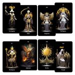 CRAFTERIAN Tarot Cards, 78 Deck with Gold Edges, Original Lost Soul Tarot Cards for Beginners and Experts, Includes Guide Book and Gift Bag, Tarot Game, Divination Tool for All Skill Levels