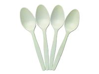 G 1 Corn Starch Disposable Biodegradable Spoon | 6 Inch | Cream | 50 Pcs - Cornstarch