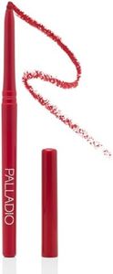 Palladio Retractable Waterproof Lip Liner High Pigmented and Creamy Color Slim Twist Up Smudge Proof Formula with Long Lasting All Day Wear No Sharpener Required, Red Rose
