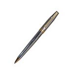 Parker Fusion Shiny Chrome Gold Trim Ballpoint Pen, Luxurious and Professional, Ideal for Office, College, and Personal Use, Durable Design