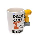 NYRWANA Super Dad Quotation 3D Ceramic Mug for Tea Coffee Birthday Gift Perfect for Fathers Day Gift (If Daddy Can't, Nobody Can)