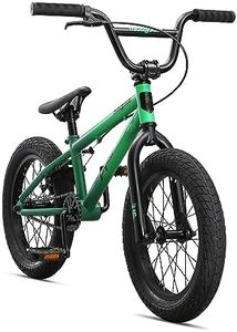 Mongoose Legion L16 Kids Freestyle Sidewalk BMX Bike, Beginner Riders, Boys and Girls, 16-Inch Wheels, Hi-Ten Steel Frame, Micro Drive 25x9T BMX Gearing, Green