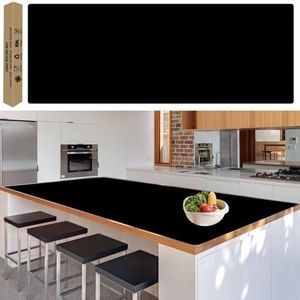 78.7"x23.6"(200cmx60cm) Large Silicone Mat for Kitchen Counter, Heat Resistant Non-Slip Countertop Protector, Waterproof Silicone Craft Mat for Kitchen Island, Black