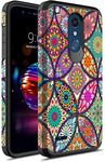 LG K30 Case, LG Premier Pro LTE Case, LG Harmony 2 Case, LG Phoenix Plus Case, Rosebono Slim Hybrid Dual Layer Shockproof Graphic Cover Armor Case for LG K10 2018 (Colorful Mandala)