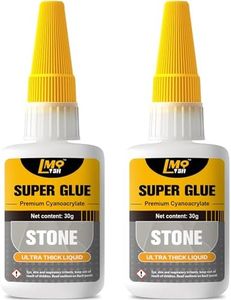 Stone Super Glue Liquid, Clear Instant Cyanoacrylate Adhesive for Stone, All Purpose CA Glue for Shoe Ceramic Repair Plastic Leather Glass Wood Metal Pottery Aquarium Porcelain Fletching Waterproof