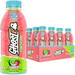 GHOST Hydration Drink, Kiwi Strawberry - RTD Sports Drinks with Electrolytes for Hydration - Beverage for Athletes - Zero Caffeine & Zero Sugars - 16.9 Fl Oz, 12 Pack