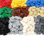 Feleph 2×2 Tile ×500 Parts and Pieces Flat Bricks, Multicolored Bulk Building Blocks for Smooth Surface Wall Floor, Toy Accessories Compatible with Major Brands