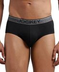 Jockey Men's Cotton Briefs (Pack of 1) (8037-0110- Black M_Black_M)