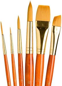 Princeton Synthetic Gold Taklon Real Value Brush Set-6/Pkg