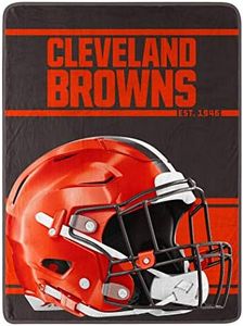 Northwest NFL Cleveland Browns 1NFL059050005RET - Manta enrollada con diseño de micro raschel Run, colores del equipo, talla única