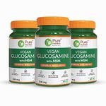 Pure Nutrition Vegan Glucosamine MSM with Boswellia | Cartilage & Joint Support Supplement | Relieves Pain & Stiffness | Supports Bone and Muscle Strength, Reduces Inflammation | 60 Veg Tabs (Pack 3)