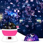 Unicorn Projector Night Light Lamps for Girls Bedroom Toys for Girls Age 6-8, Unicorns Night Lights with Timer Birthday Children's Day Gifts for Kids Light Projector for Girls Room Decor