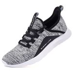 ALEADER Women's Energycloud Slip On Tennis Shoes Non Slip Athletic Sport Running Walking Shoes Black Gray Size 10 US