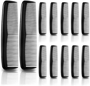 12Pcs Pocket Combs for Men Plastic Comb - Plastic Combs for Hair Black Comb Pack of Combs for Women Hair Combs for Men Beard Wallet Comb Mustache Comb - Pocket Combs for Men Styling Combs for Kids