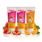 Pigeon Apple & Orange Toothpaste for Babies & Kids 45 g (Pack of 3) | Fluoride & SLS Free | Colour & Paraben Free | pH-Balanced Gentle Care