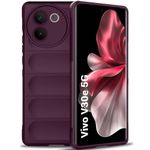 TheGiftKart Liquid Silicon Back Cover Case for Vivo V30e 5G | Shockproof Military Grade Protection | Micro-Fibre Cloth On Inner Side | Built-in Anti-Slip Grip Vivo V30e 5G Back Cover Case (TPU, Plum)