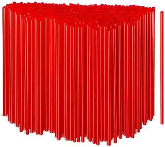 [2000 Count - Red] 5'' inch Plastic Stirrer Stick Disposable Sip Straws, Sticks, For Sipping, Cocktails, Bars, Coffee Stirrers