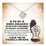 Harmony Gift To My Viking Woman, To My Shieldmaiden, Female viking jewelry, viking jewelry for women, viking style jewelry, love viking gift ideas, viking jewelry for women, viking necklace, Adult, Sterling Silver, Cubic Zirconia