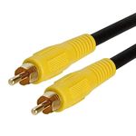 Cmple RCA Composite Video, Subwoofer S/PDIF Cable – Coax 25 Feet, Black (341-N)