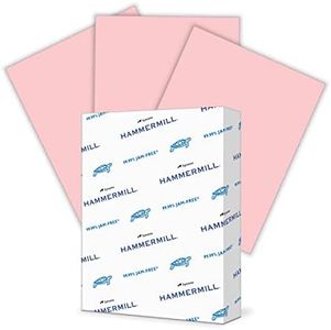 Hammermill Colored Paper, 20lb Pink Printer Paper, 8-1/2 x 11- 1 Ream (500 Sheets) - Made in the USA, Pastel Paper, 103382R