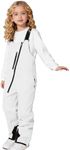 VOGFFR Girls Snow Bibs,Snow Bibs Kids Waterproof Insulated Ski Bib Girls Boys Snowboarding Overalls Athletic Pants with Multi Pockets