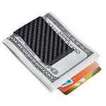 Carbon Fiber Glossy Money Clip CL Carbonlife® Credit Card Business Card Holder (Black Glossy)