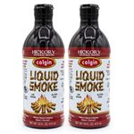 Colgin Liquid Smoke Natural Hickory 472 ml (2-Pack) - Texas Smokehouse Flavour for Grilling, BBQ & Cooking - Gluten-Free, All-Natural Ingredient, Slightly Sweet Taste