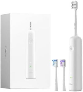 Laifen Wave Electric Toothbrush, Oscillation & Vibration Sonic Electric Toothbrush for Adults with 3 Brush Heads, IPX7 Waterproof Magnetic Rechargeable Travel Powered Toothbrush (ABS White)