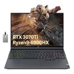 Lenovo Legion 5 Pro 16" QHD 165Hz Gaming Laptop, AMD Ryzen 9 6900HX, 64GB DDR5 RAM, 2TB PCIe SSD, NVIDIA GeForce RTX 3070Ti, Backlit Keyboard, 720P Webcam, Grey, Win 11, 32GB Hotface USB Card