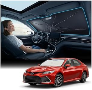 Nmoiss Windshield Sun Shade Umbrella for Toyota Corolla & Camry - [Vinyl Coating Heat Shield] Protect Car from Sun Rays & Heat Damage Keep Cool and Protect Interior, Spring Structure Edge