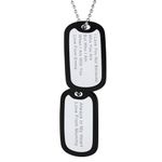 Personalized Jewelry for Men Free Engraving Stainless Steel Dog Tag Pendant 2 Pieces Silencer Military Dog Tag Necklaces Gift for Dad Son Boyfriend Brother